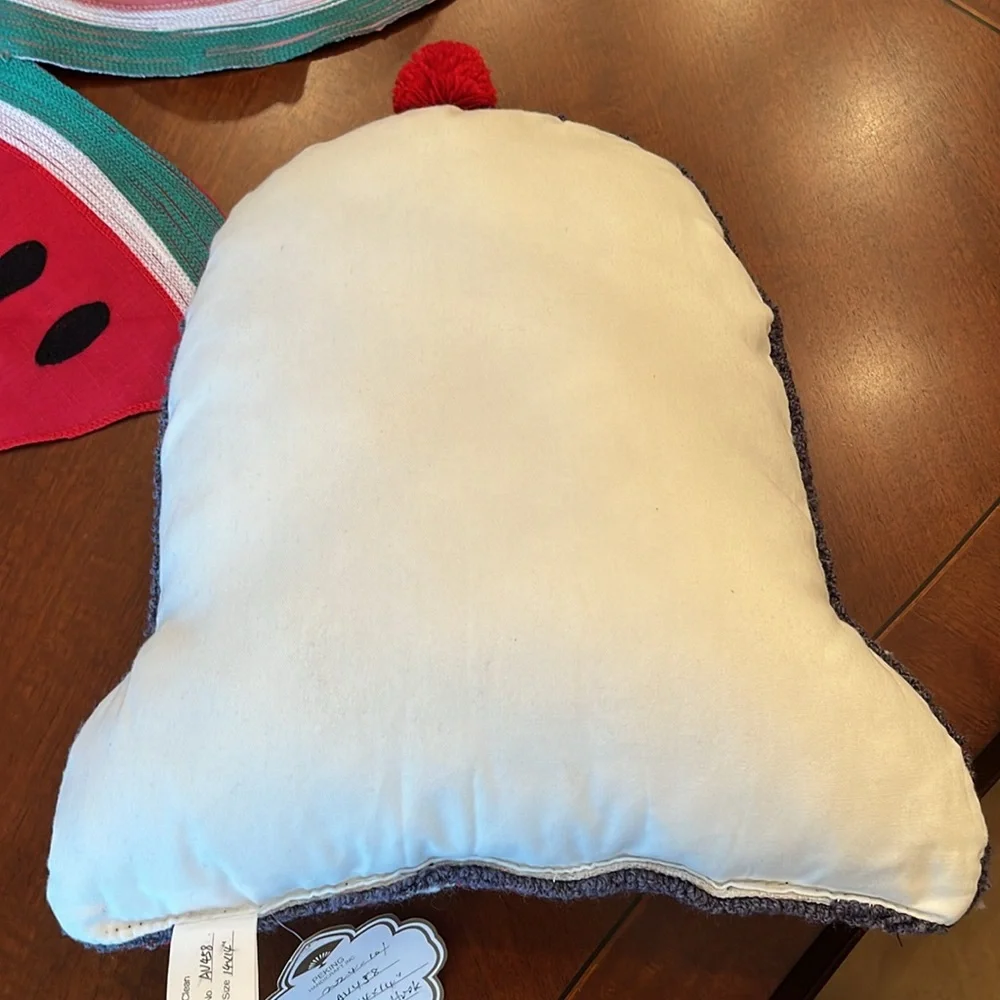 Coastal Ski Accent Pillow - Red, Navy & White